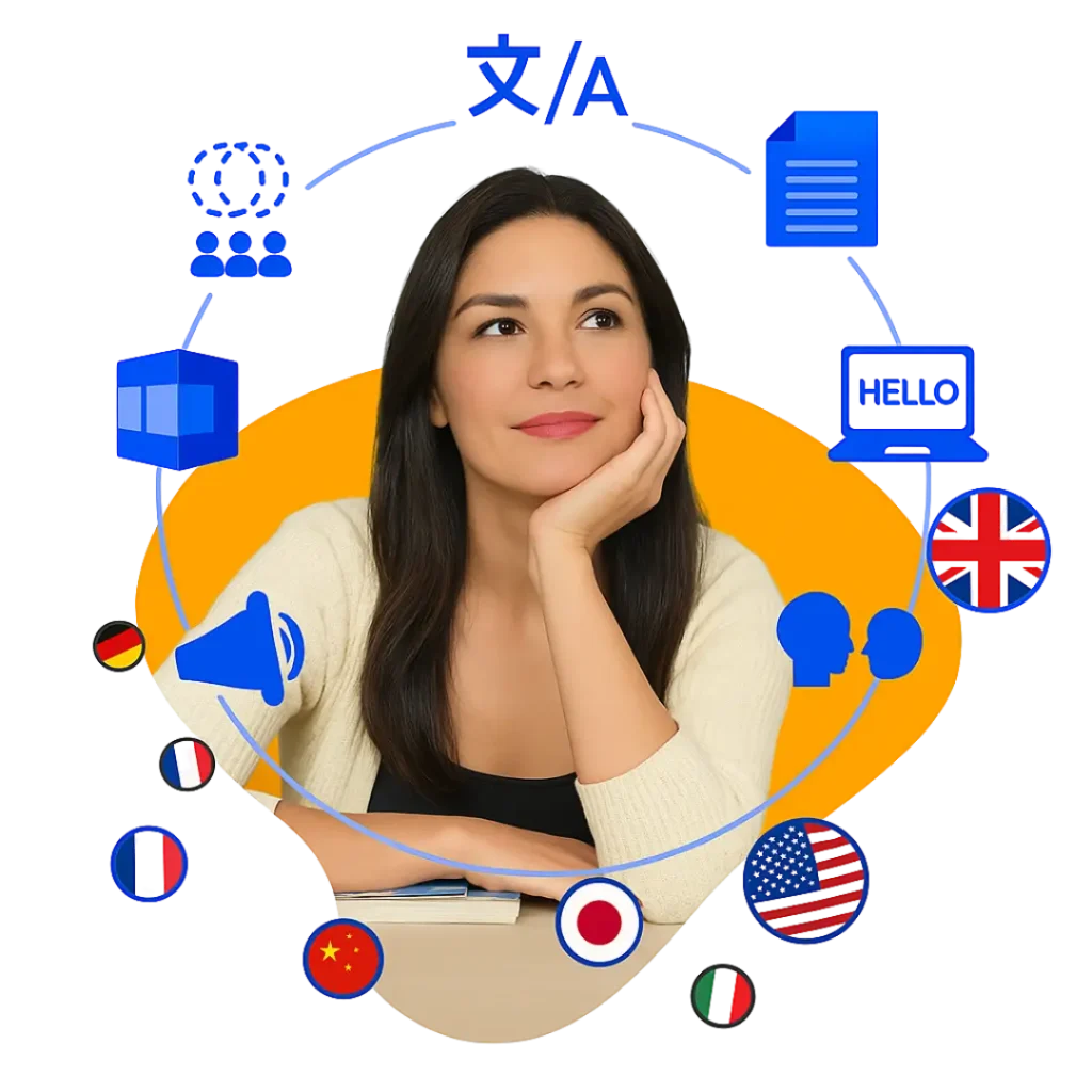 Woman happy for joining HolaEnglish Academy